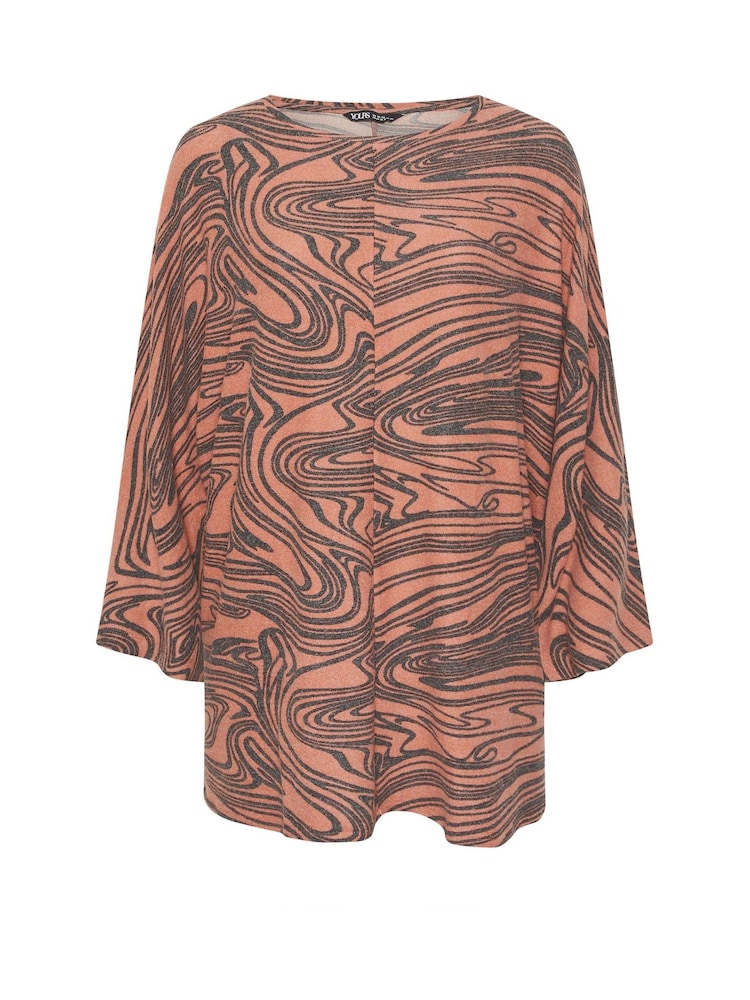 Oranžna - Yours Curve Soft Touch Batwing rokav pulover - Slika 5 iz 5