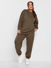 Yours Curve Brown Crewneck Sweatshirt - Image 3 of 5