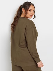 Yours Curve Brown Crewneck Sweatshirt - Image 4 of 5