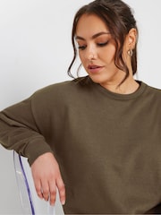 Yours Curve Brown Crewneck Sweatshirt - Image 5 of 5