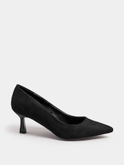Yours Curve Black Extra-Wide Fit Point Court Shoes - Image 3 of 6