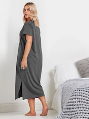 Yours Curve Grey More Sleep Midaxi Nightdress - Image 3 of 5