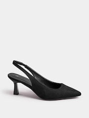 Yours Curve Black Extra Wide Fit Extra Wide Fit Slingback Heels - Image 1 of 2