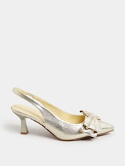 Yours Curve Gold Extra Wide Fit Extra Wide Fit Slingback Heels - Image 2 of 4