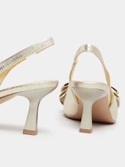 Yours Curve Gold Extra Wide Fit Extra Wide Fit Slingback Heels - Image 4 of 4