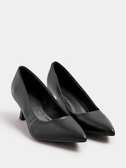 Yours Curve Black Extra-Wide Fit Point Court Shoes - Image 3 of 6