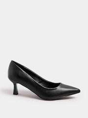 Yours Curve Black Extra-Wide Fit Point Court Shoes - Image 4 of 6