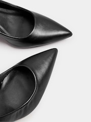 Yours Curve Black Extra-Wide Fit Point Court Shoes - Image 6 of 6
