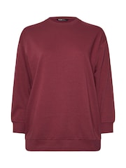 Yours Curve Red Crewneck Sweatshirt - Image 5 of 5