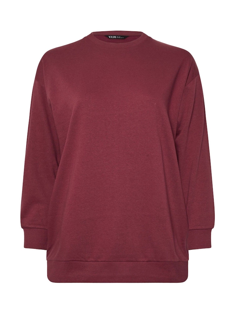 Yours Curve Red Crewneck Sweatshirt - Image 5 of 5