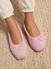 Pink Rib Ballet Slippers - Image 2 of 8