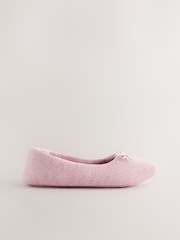 Pink Rib Ballet Slippers - Image 5 of 8