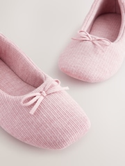 Pink Rib Ballet Slippers - Image 7 of 8