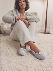 Grey Rib Ballet Slippers - Image 2 of 9