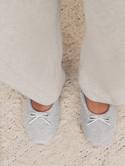 Grey Rib Ballet Slippers - Image 4 of 9