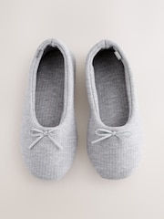 Grey Rib Ballet Slippers - Image 7 of 9