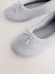 Grey Rib Ballet Slippers - Image 8 of 9