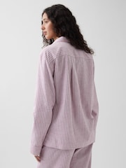 Pinke Streifen - Gap Softest Flannel Pyjamas Top - Bild 2 von 4