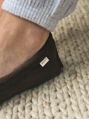 Khaki Green Suede Tassel Mocassin Slippers - Image 9 of 9
