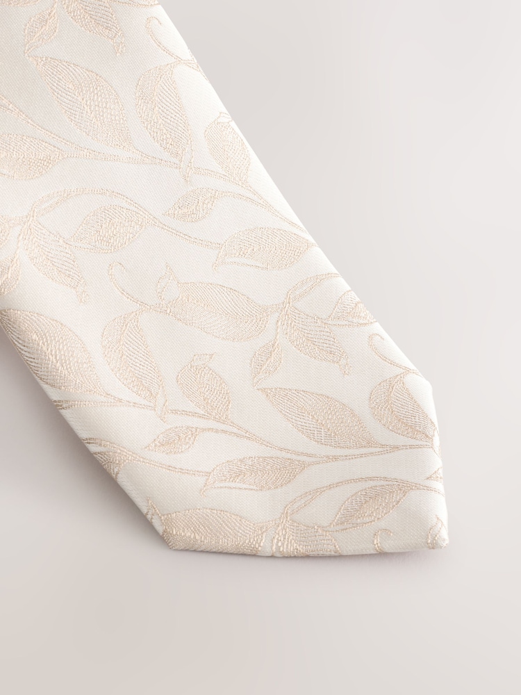 Gold Slim Tie And Pocket Square Set - Image 4 of 4