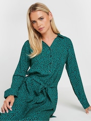 M&Co Blue Petite Animal Printed Dress - Image 4 of 4