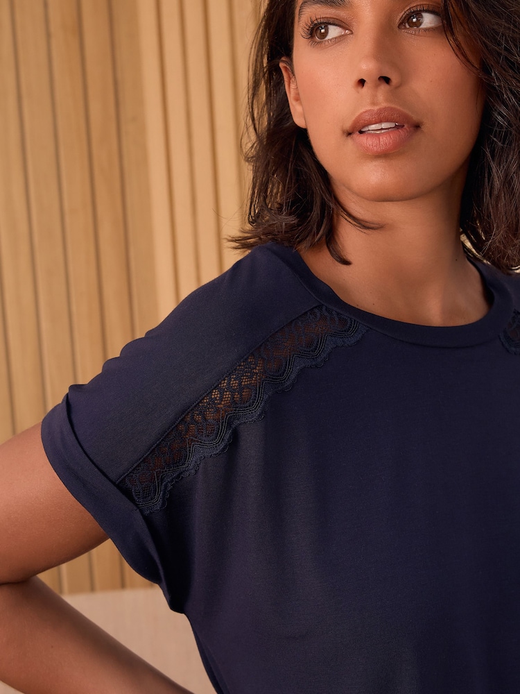 B by Ted Baker Navy Modal Pyjamas - Image 2 of 11
