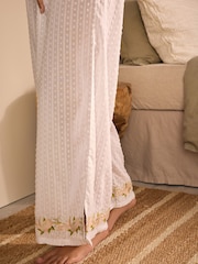 B by Ted Baker 100% Cotton Embroidery White Pyjamas - Bild 5 von 6