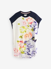 B by Ted Baker Navy Floral Night T-Shirt - Image 5 of 7