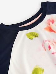 B by Ted Baker Navy Floral Night T-Shirt - Image 7 of 7