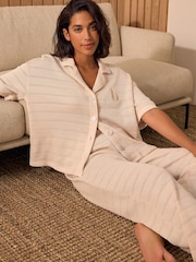 B by Ted Baker Cream Knit Button Through Pyjamas - Image 4 of 9