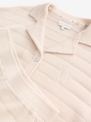 B by Ted Baker Cream Knit Button Through Pyjamas - Image 8 of 9