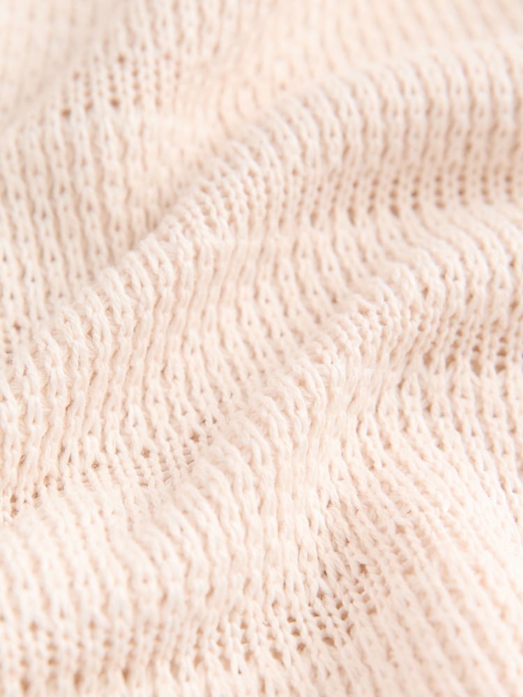 B by Ted Baker Cream Knit Button Through Pyjamas - Image 9 of 9