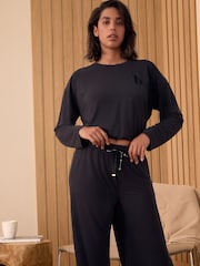 B by Ted Baker Modal Long Sleeve Black Top - Image 2 of 8