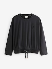 B by Ted Baker Modal Long Sleeve Black Top - Image 6 of 8