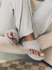 Серый - Boucle Toe Thong Slippers - Image 2 of 7