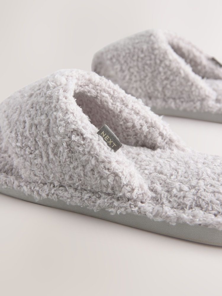 Серый - Boucle Toe Thong Slippers - Image 7 of 7