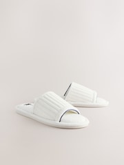 White Palm Towelling Slider Slippers - Image 5 of 8