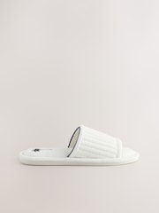 White Palm Towelling Slider Slippers - Image 6 of 8