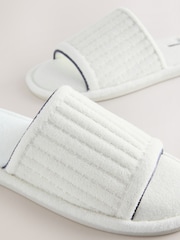White Palm Towelling Slider Slippers - Image 8 of 8