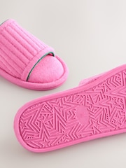 Pink Palm Towelling Slider Slippers - Image 4 of 6