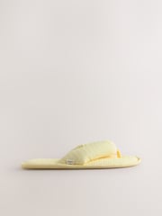Yellow Check Padded Toe Thong Slippers - Image 4 of 9