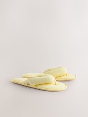 Yellow Check Padded Toe Thong Slippers - Image 6 of 9