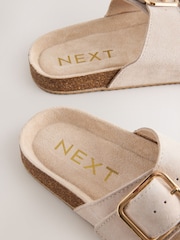 Stone Suede Buckle Sliders Slippers - Image 7 of 7