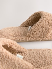 Camel Boucle Toe Thong Slippers - Image 4 of 5
