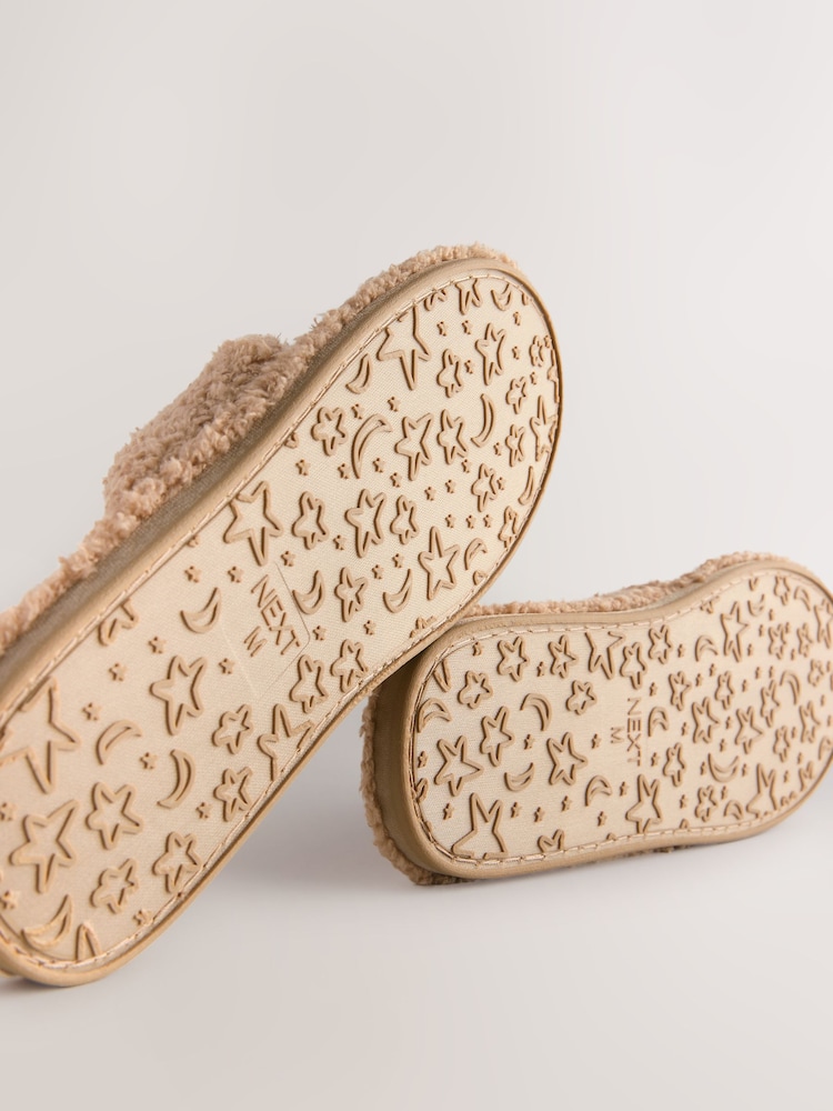 Camel Boucle Toe Thong Slippers - Image 5 of 5