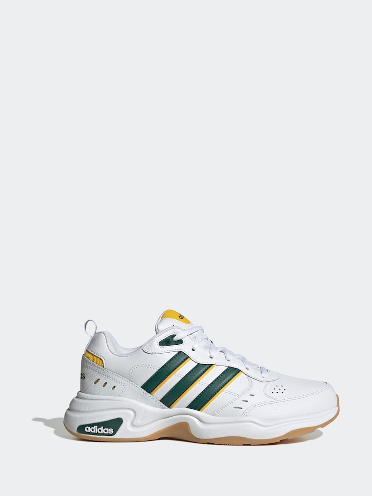 adidas White/Green Strutter Trainers - Image 1 of 9