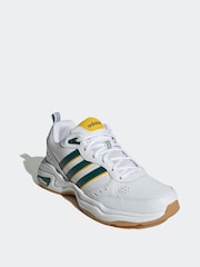adidas White/Green Strutter Trainers - Image 2 of 9