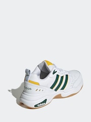 adidas White/Green Strutter Trainers - Image 7 of 9