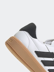 adidas White/Black Courtblock Trainers - Image 8 of 9