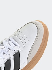 adidas White/Black Courtblock Trainers - Image 9 of 9